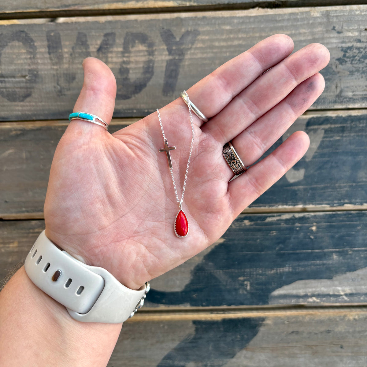 The Red Letters Necklace