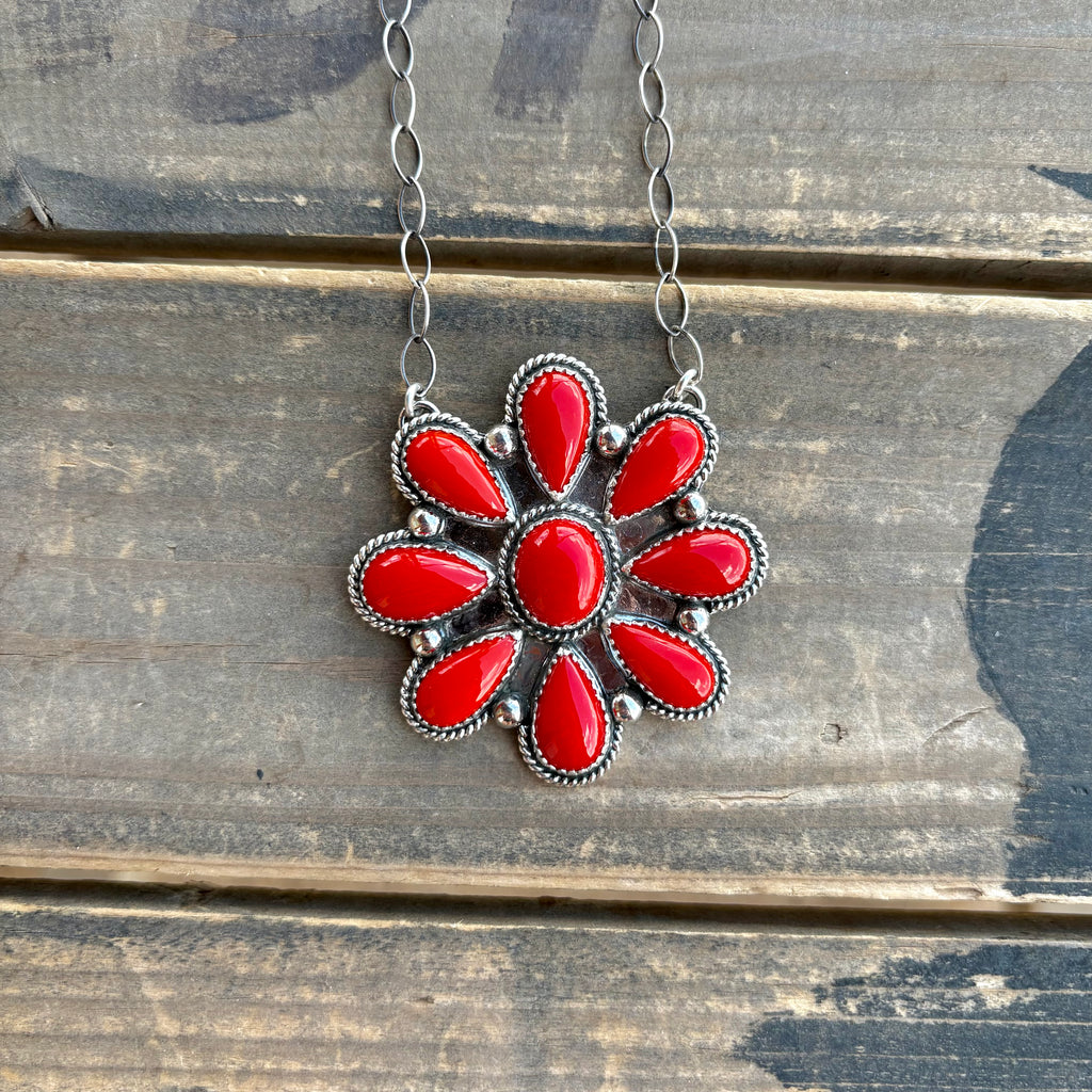 The "Big Red" Cluster Necklace