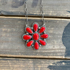 The "Big Red" Cluster Necklace