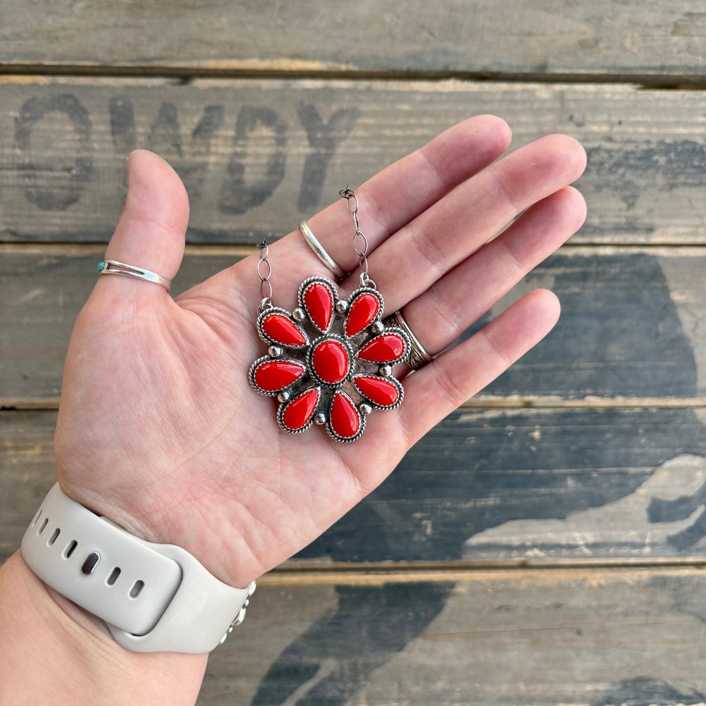 The "Big Red" Cluster Necklace