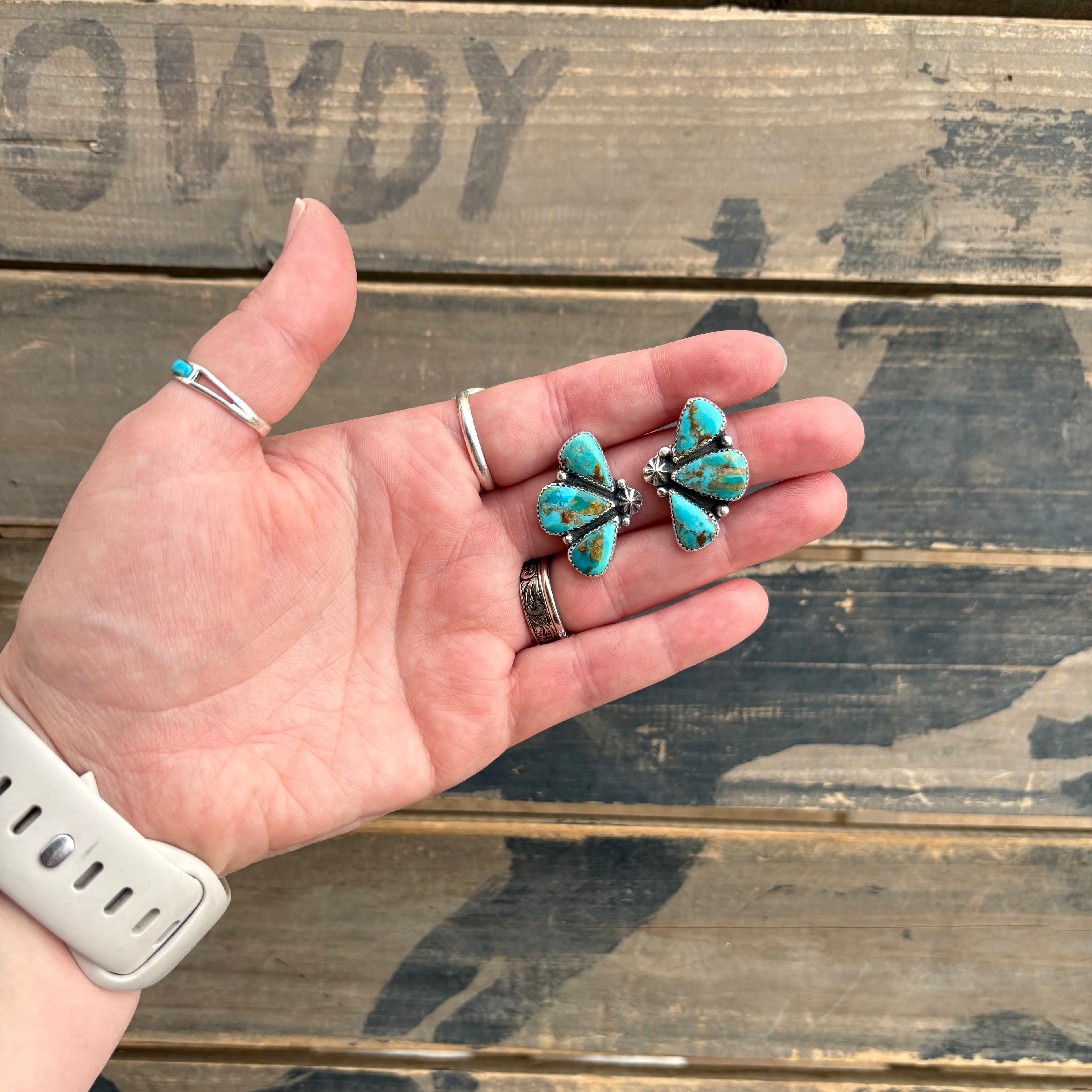 Kingman Half Cluster Earrings