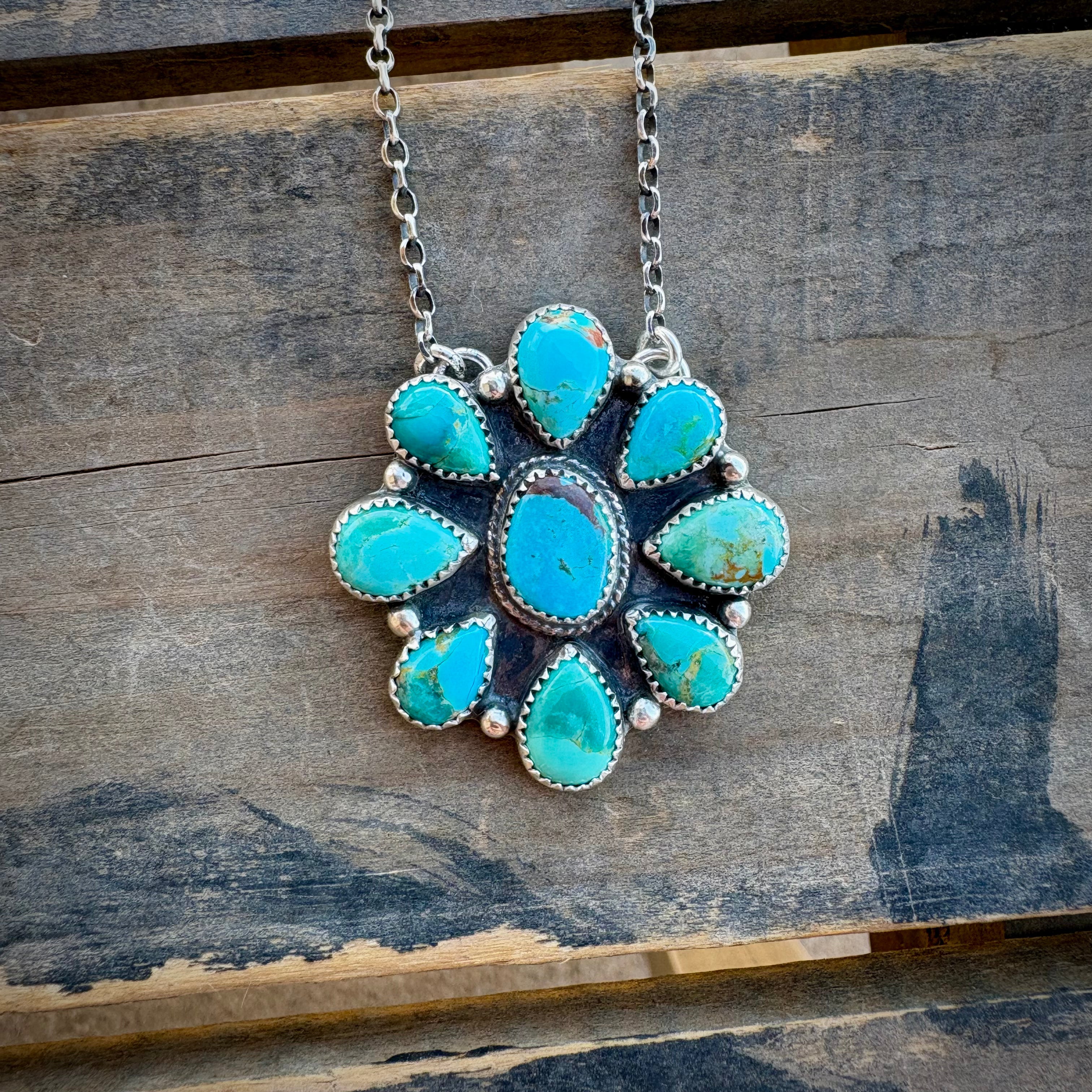Kingman Cluster Necklace