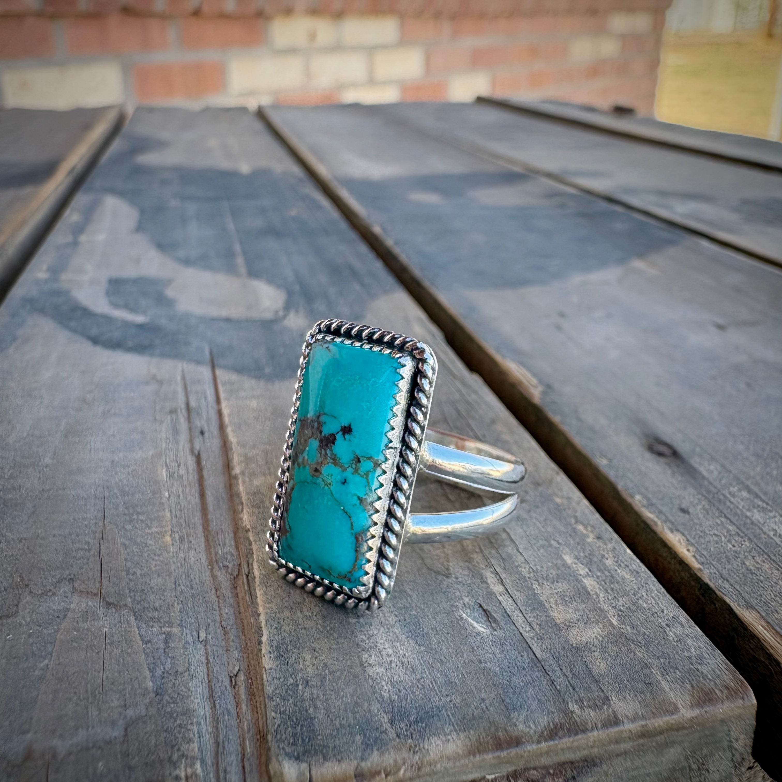 Size 8.5 Turquoise Bar Ring