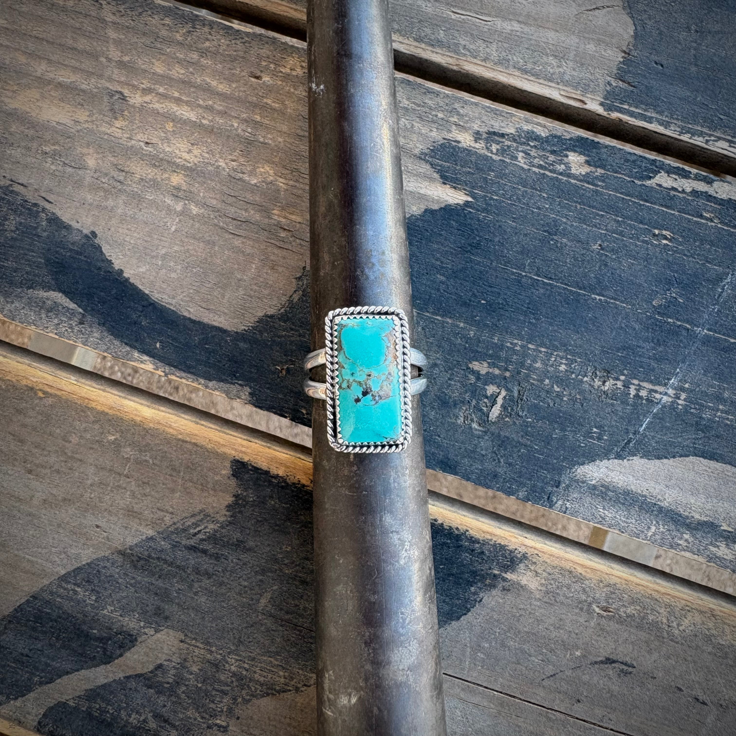 Size 8.5 Turquoise Bar Ring