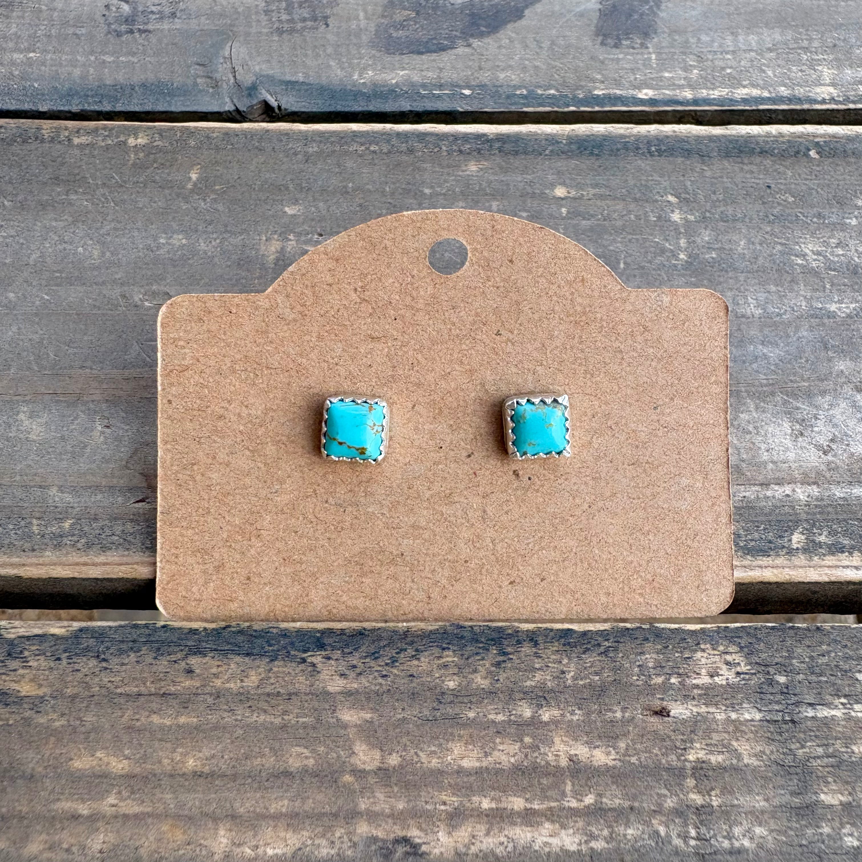 Tiny Square Stud Earrings